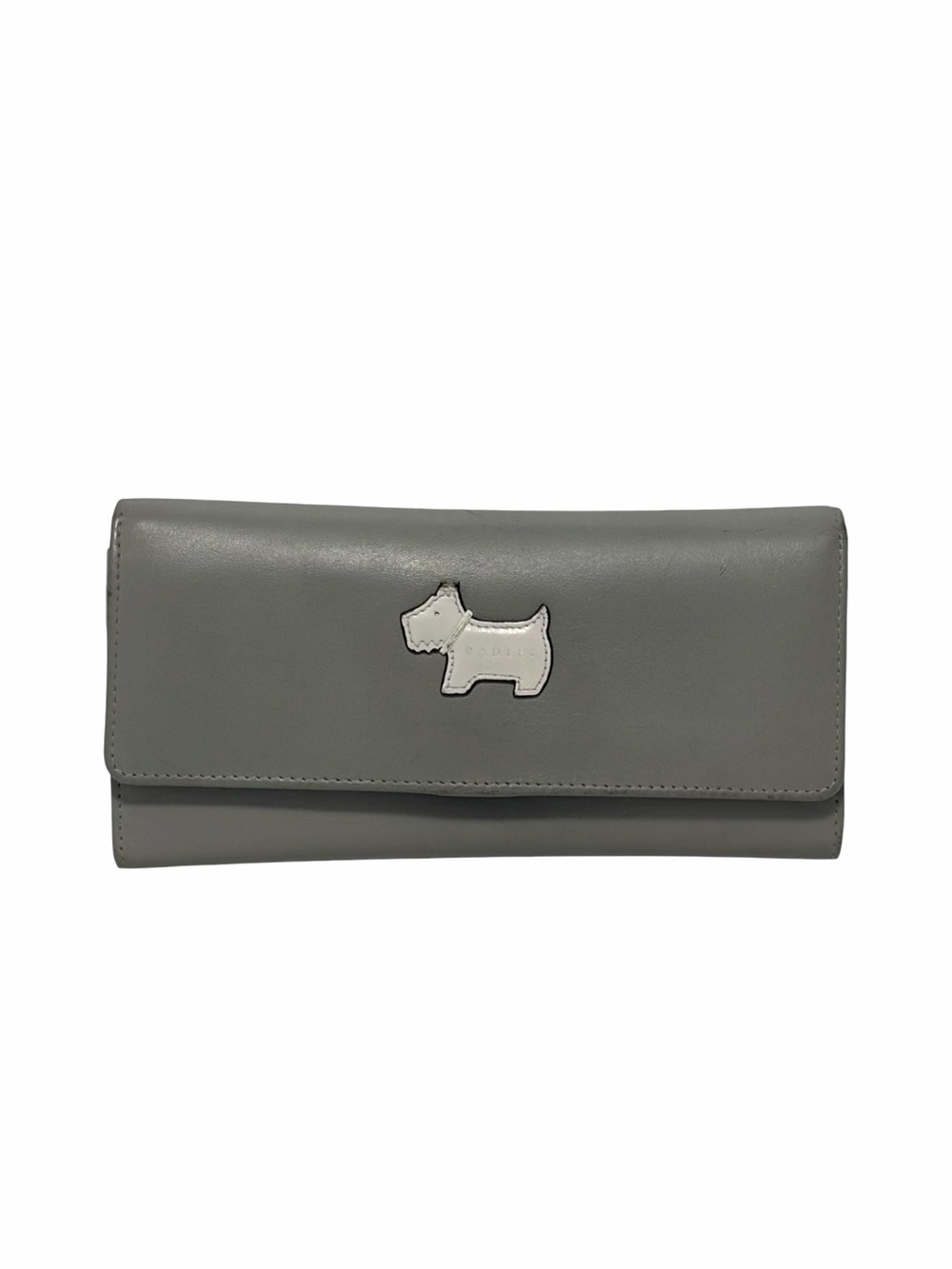Radley London Grey Creme Scottie Leather Long Wallet - Good Condition